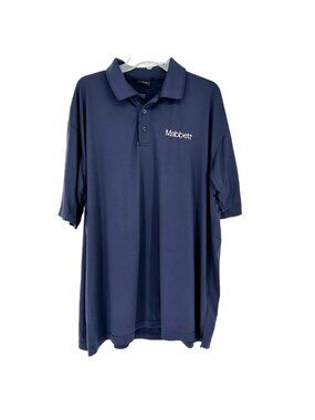 AKWA Classic Shirt 3XL Navy 3 Button Collar Short Sleeve Mabbett